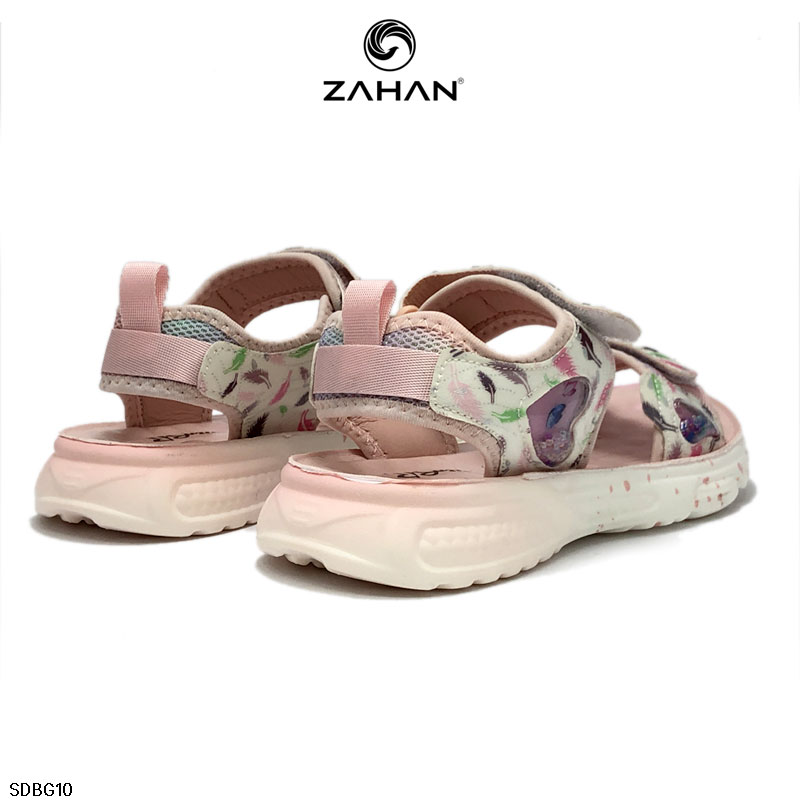 Sandal bé gái quai nhũ dán tim SDBG10