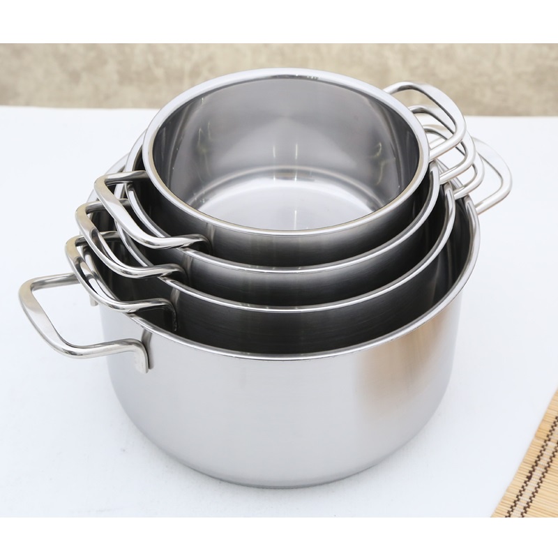 Bộ 4 Nồi Nắp Kiếng 3 Đáy FIVESTAR FS08CG - Hàng Chính Hãng