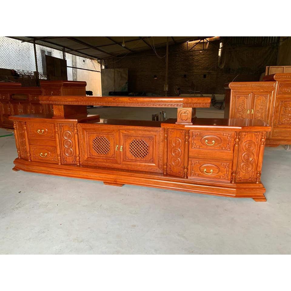 Kệ tivi Vát gỗ gõ đỏ