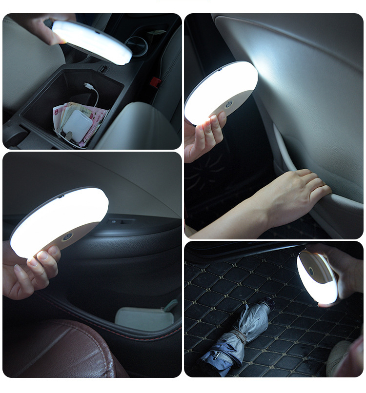 Đèn Led Đa Năng Dán Trần Ô Tô, Xe Hơi, Dán Tủ Quần Áo Hành Lang - Đèn Led Hai Màu Sạc Điện