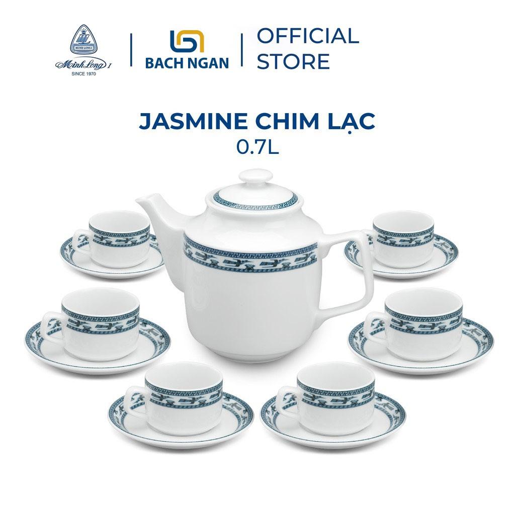 Bộ Ấm Trà Jasmine 0.7L Chim Lạc - Gốm sứ cao cấp Minh Long I