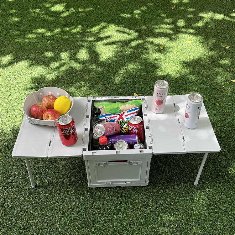 Hộp Đựng Đồ Vật Dụng Cắm Trại Kiêm Bàn Ăn gập mở xếp gọn Camping Box Table