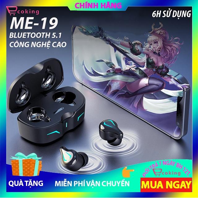 tai nghe nhét tai cao cấp ME-19 ecoking{mua 1 tặng 1 quà}kết nối bluetooth 5.1 có micro trò chuyện âm thanh nổi HIFI bas