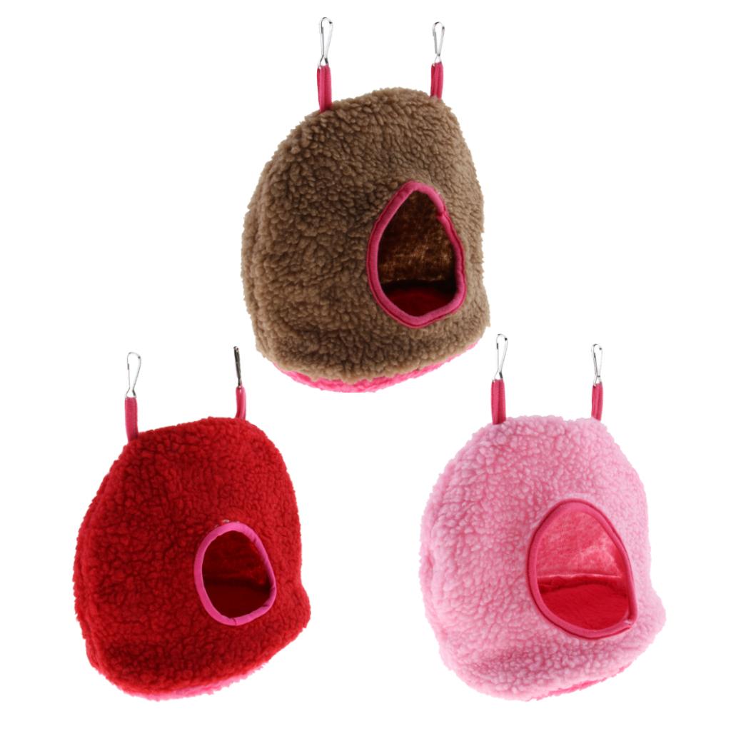 Small Animal Sleep House Hanging Cozy Bed Pet House Cage Hammock Cave Hut Winter