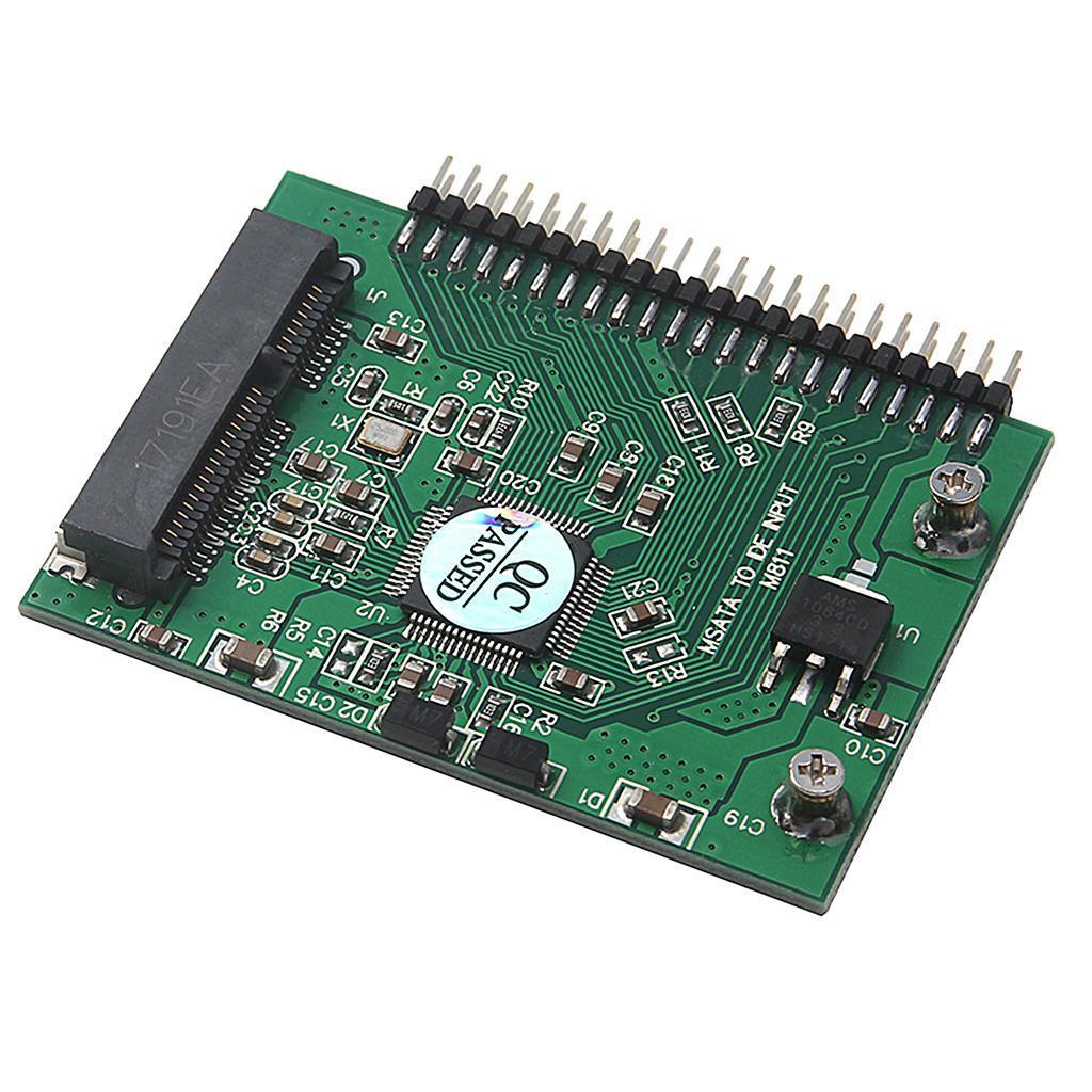 2x PCI-E MSATA SSD 50mm 3.3V to 2.5" IDE 5V 44PIN Converter Board Adapter