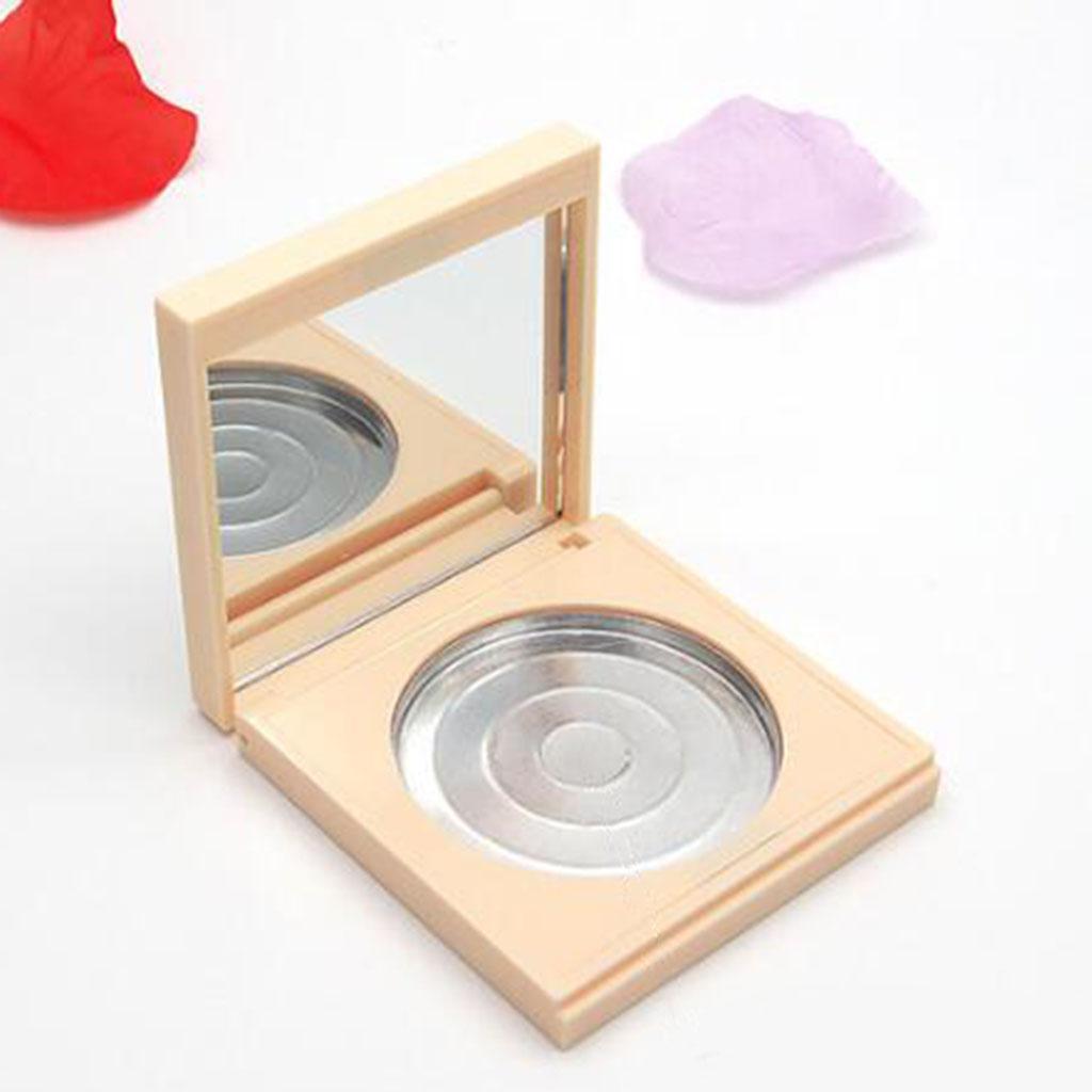 Empty Pressed Powder Case Makeup Blusher Cosmetic Container w/ Mirror