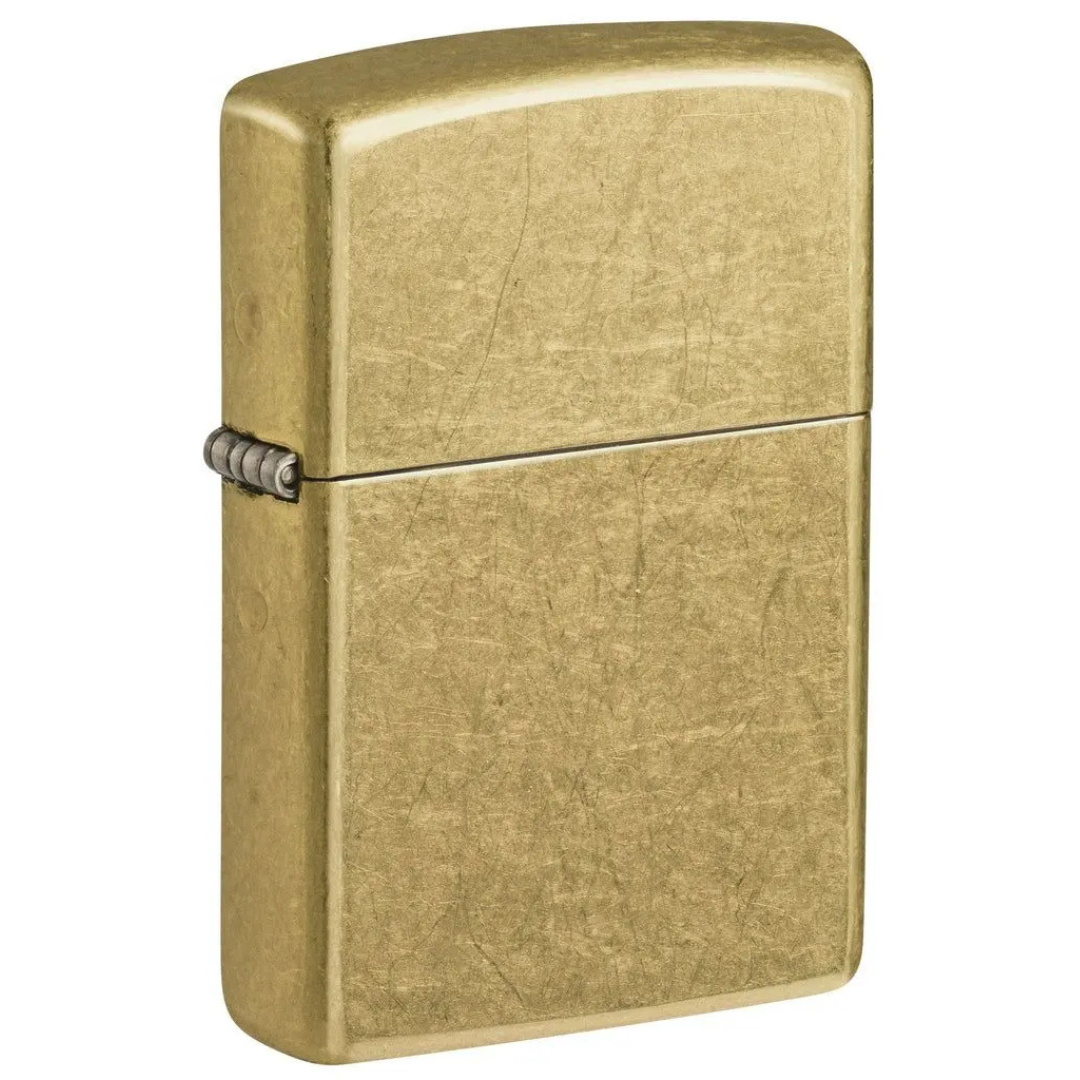 Bật lửa Zippo Classic Street Brass - Dòng Đồng Vàng Bụi Cổ Điển Chính Hãng Mỹ, Chống Trầy Xước, Chống Gió Cao Cấp