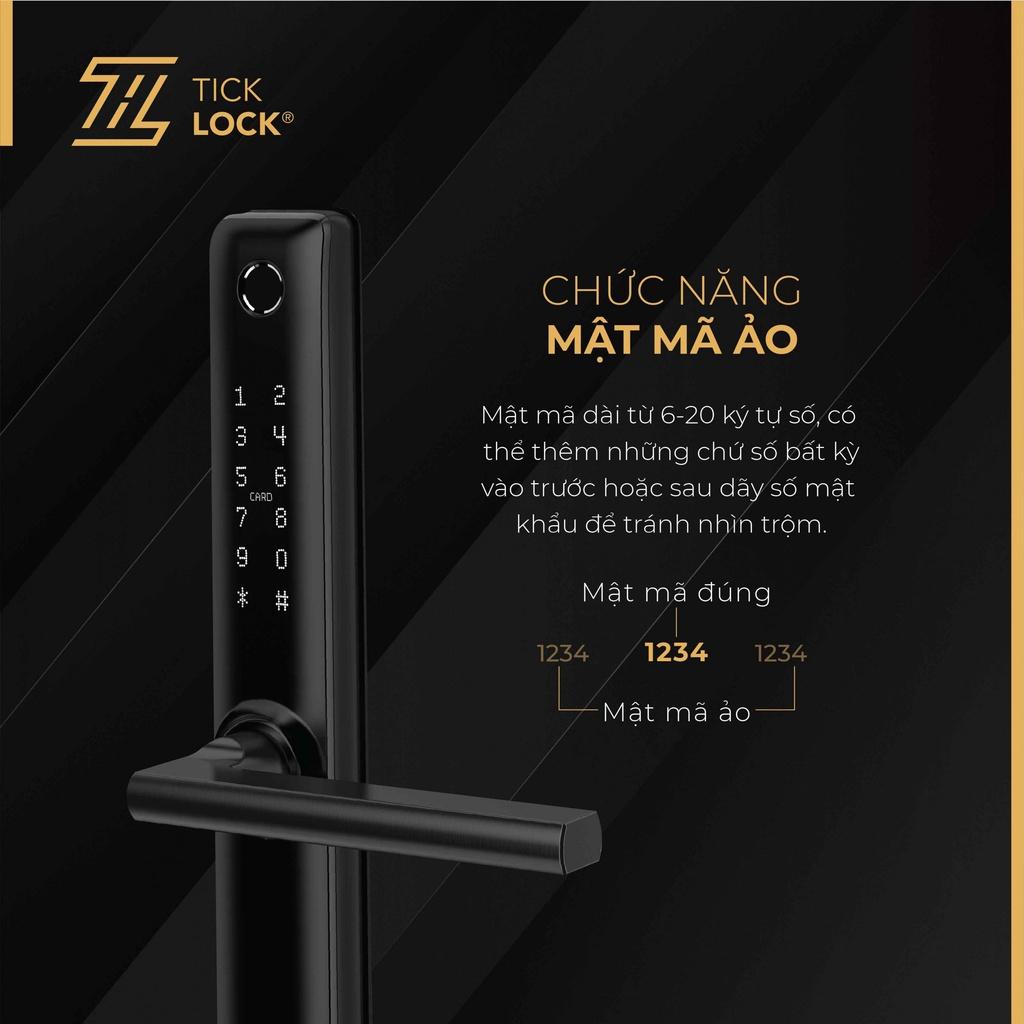 Khoá cửa vân tay I720 công nghệ Malaysia cho cửa nhôm, sắt, gỗ - APP TTLOCK
