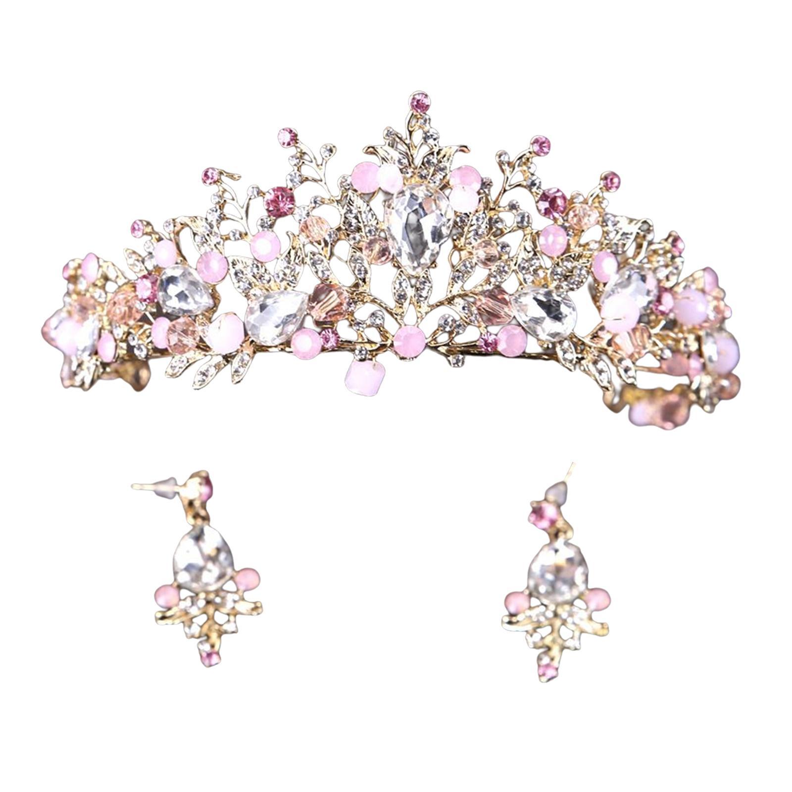 Tiara and Crown Elegant Jeweled Costume Headbands for Birthday Party Prom