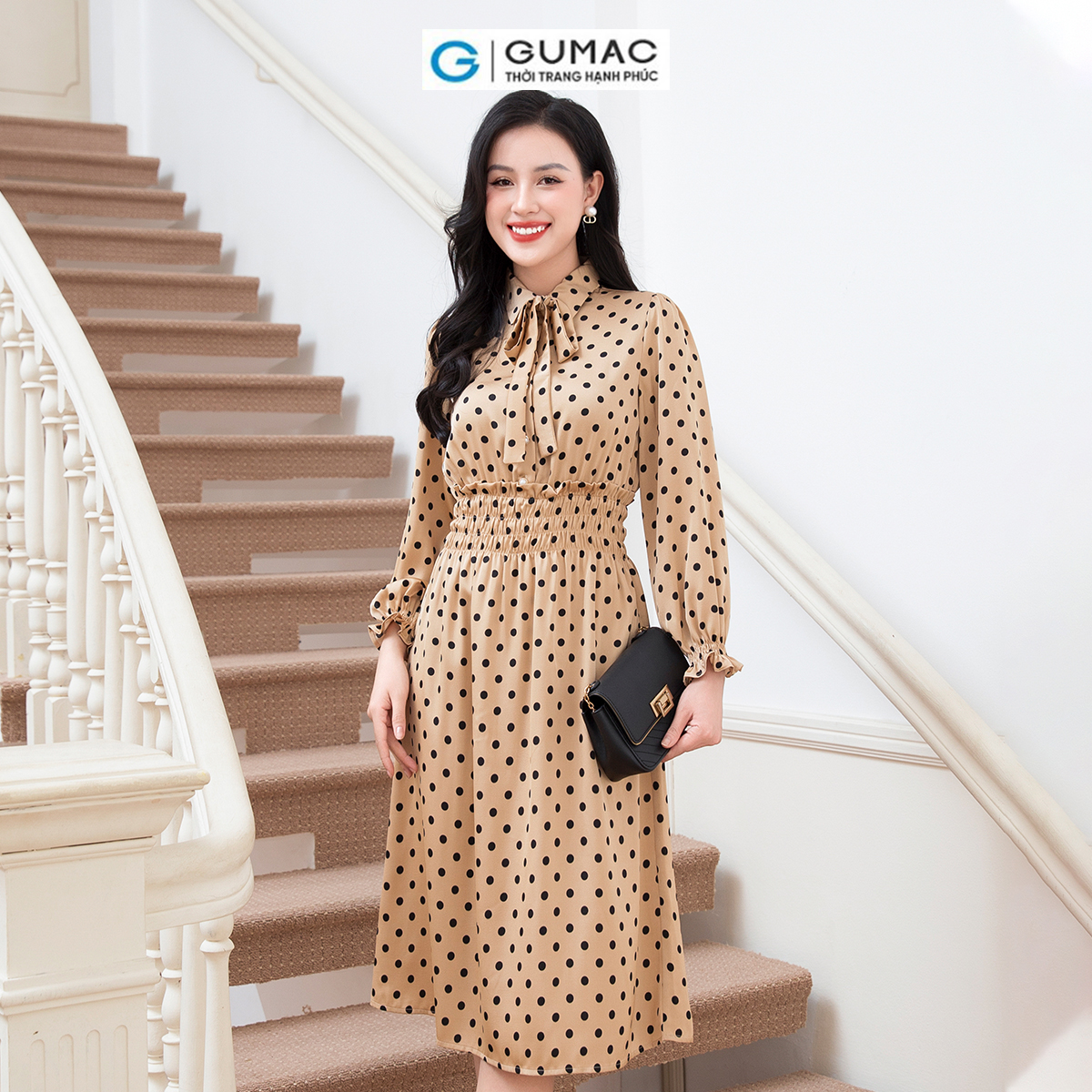 Đầm bo chun eo GUMAC DD10001