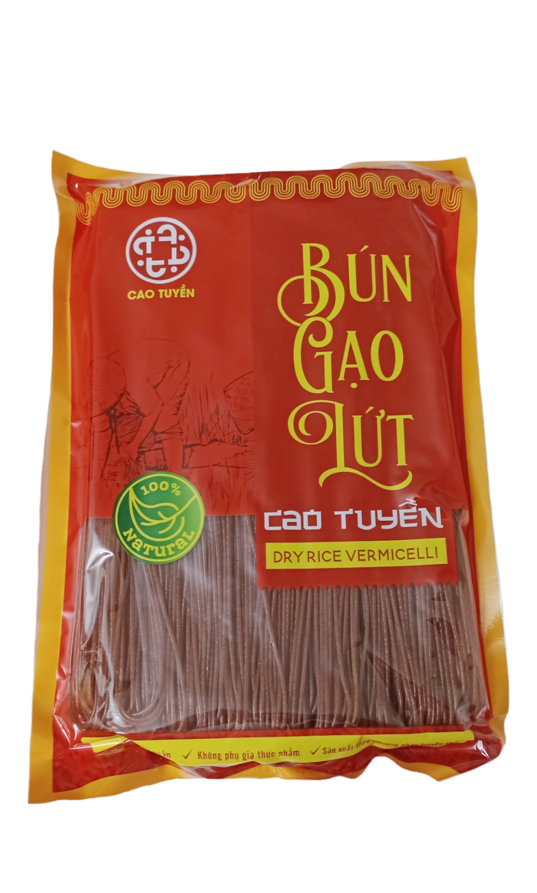 Bún gạo lứt Cao Tuyền 500g, đặc sản Cao Bằng, thơm ngon, bổ dưỡng, tốt cho sức khỏe, làm từ 100% bột gạo lứt Huyết Rồng