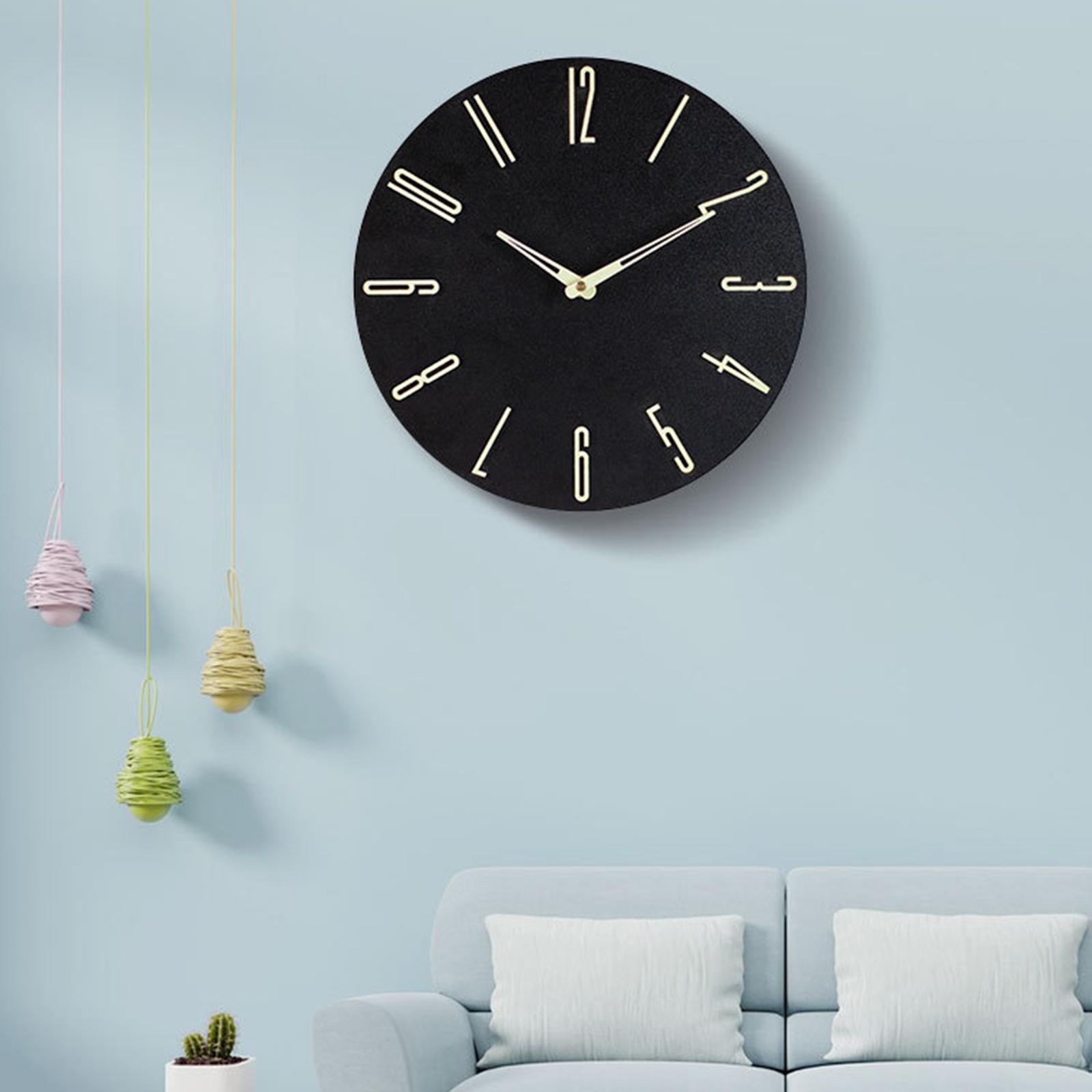 Wall Clock Non Ticking Round Wall Mounted Clocks for School Indoor Bedroom