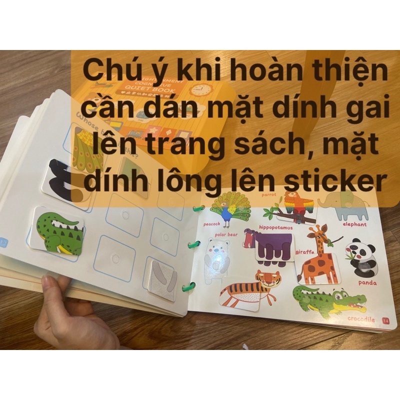 Học liệu bóc dán 17 chủ đề giáo dục sớm thông minh cho bé, bảng bận rộn quiet - busy book