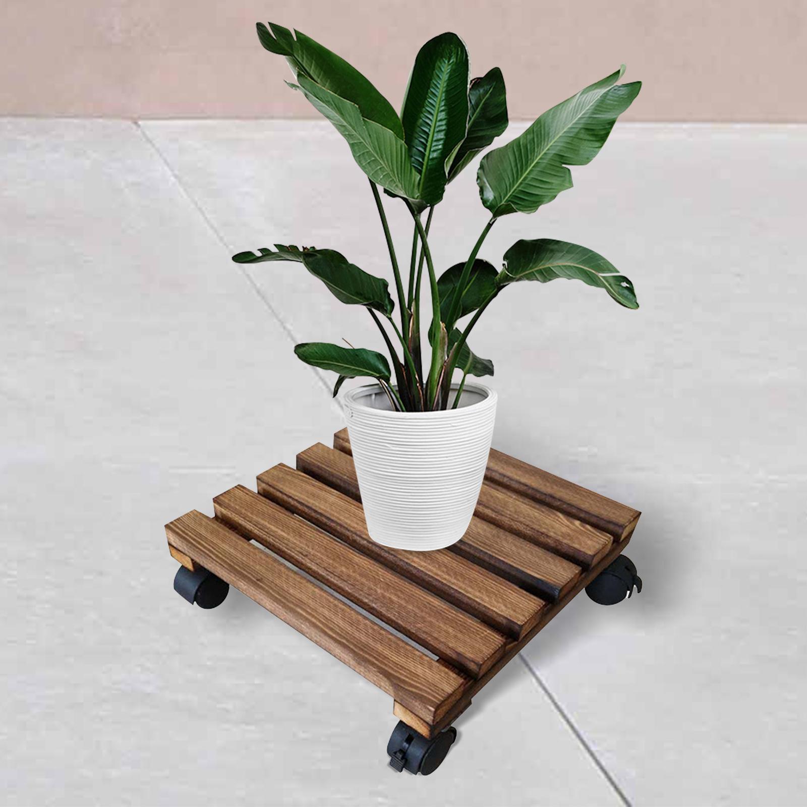 Planter Stand Roller Flower Plant Pot Holder for Room Indoor Patio