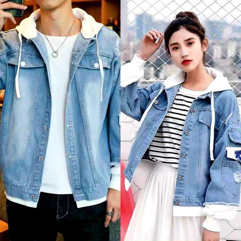 Áo khoác jeans trắng