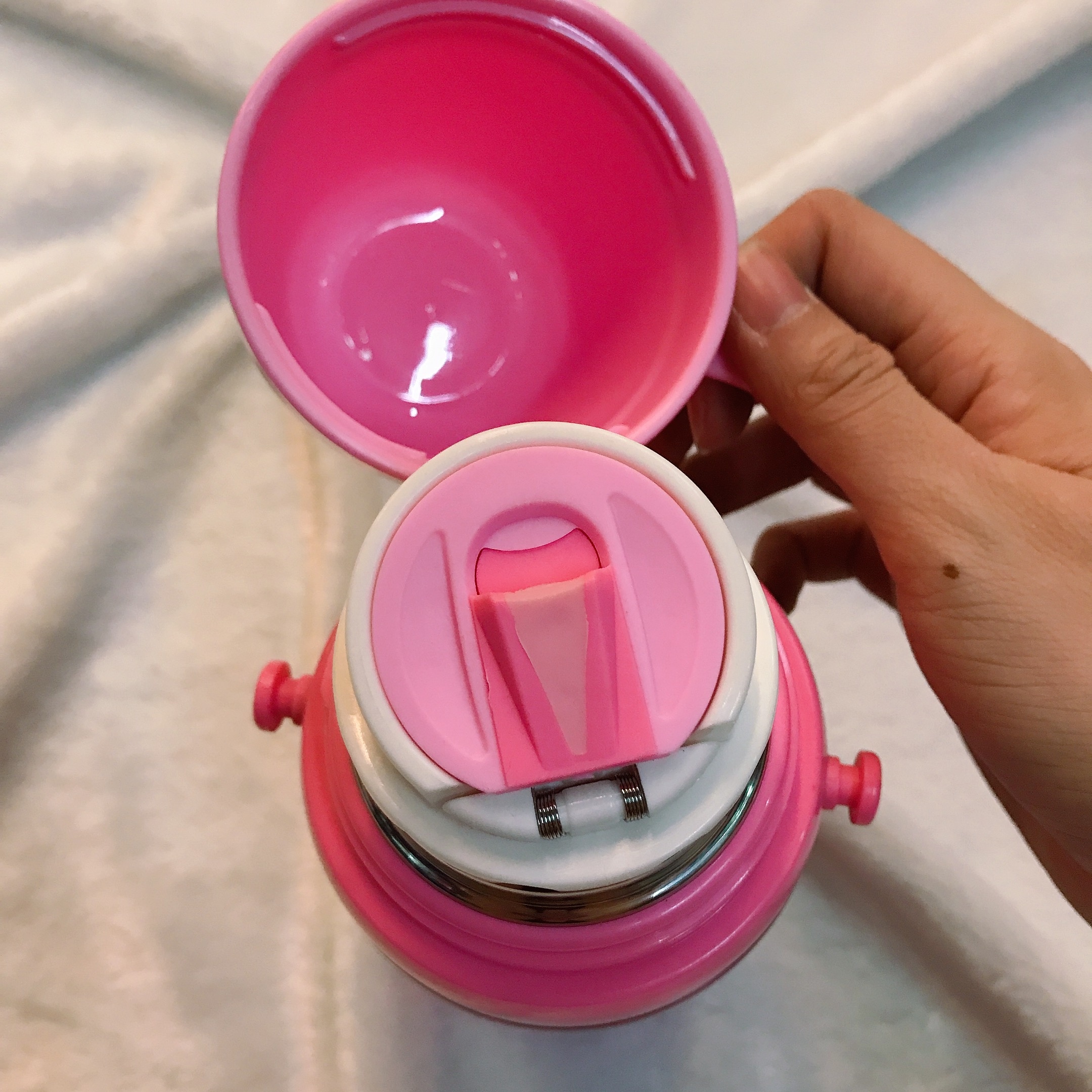 Bình nước giữ nhiệt hình công chúa Princess màu hồng cho trẻ em, các bé, học sinh -  - WD-3411PNC