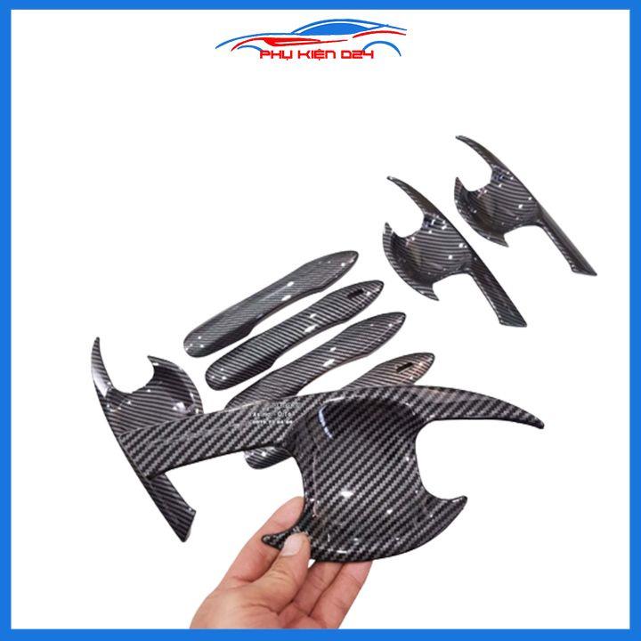 Ốp tay hõm Camry 2019-2020-2021-2022 vân carbon, mạ crom chống trầy bảo vệ cửa xe ô tô