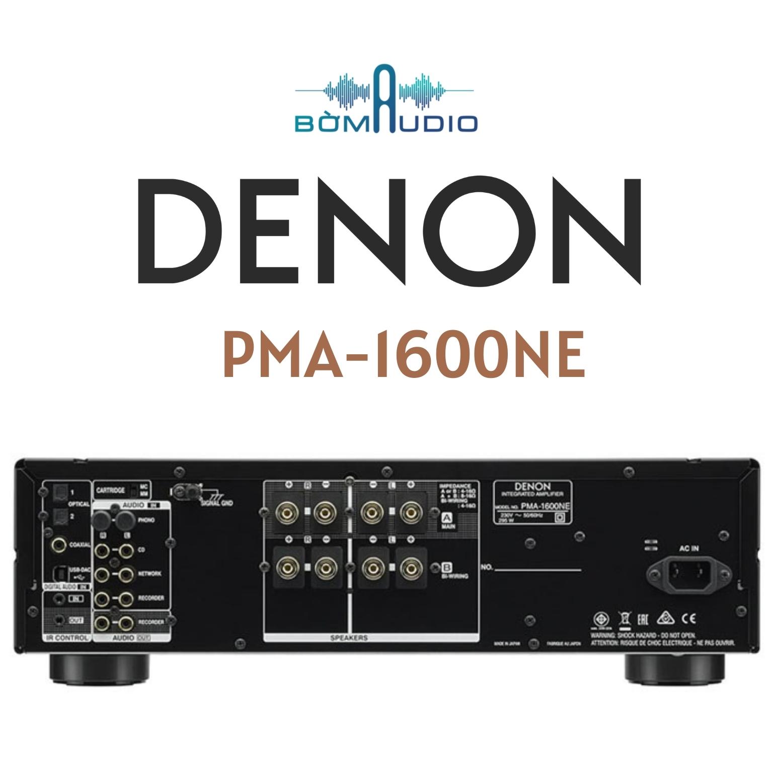 Denon PMA-1600NE | Ampli Nghe Nhạc Chuyên Dụng 2 Kênh x 140W - Chip DAC_PCM1795 x 32bit/384kHz - Hệ Mạch UHC Cao Cấp - Công Nghệ Advanced AL32 Plus - Tích Hợp USB-DAC, RCA, Optical, MM/MC Phono | Hàng Chính Hãng _ Mới 100%