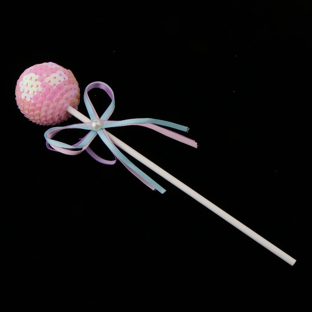 Birthday Party Cake Decoration Colour Sequined Ball Topper Sticks