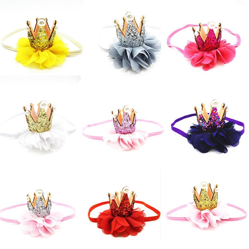 Baby Kids Girls Crown Pearl Princess Hair Clip Headdress Hair Accessories