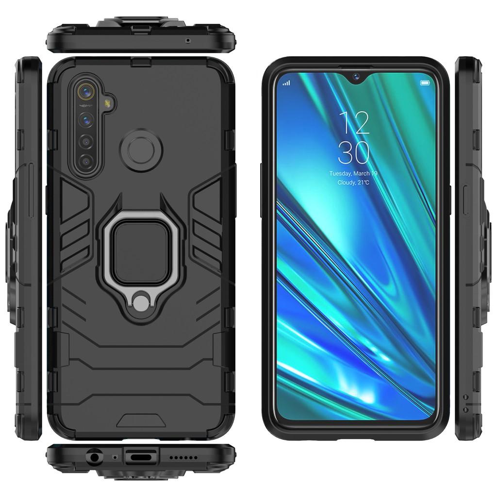 Ốp lưng cho Realme 5 Pro Q iron man chống sốc kèm nhẫn xoay chống xem video bảo vệ camera