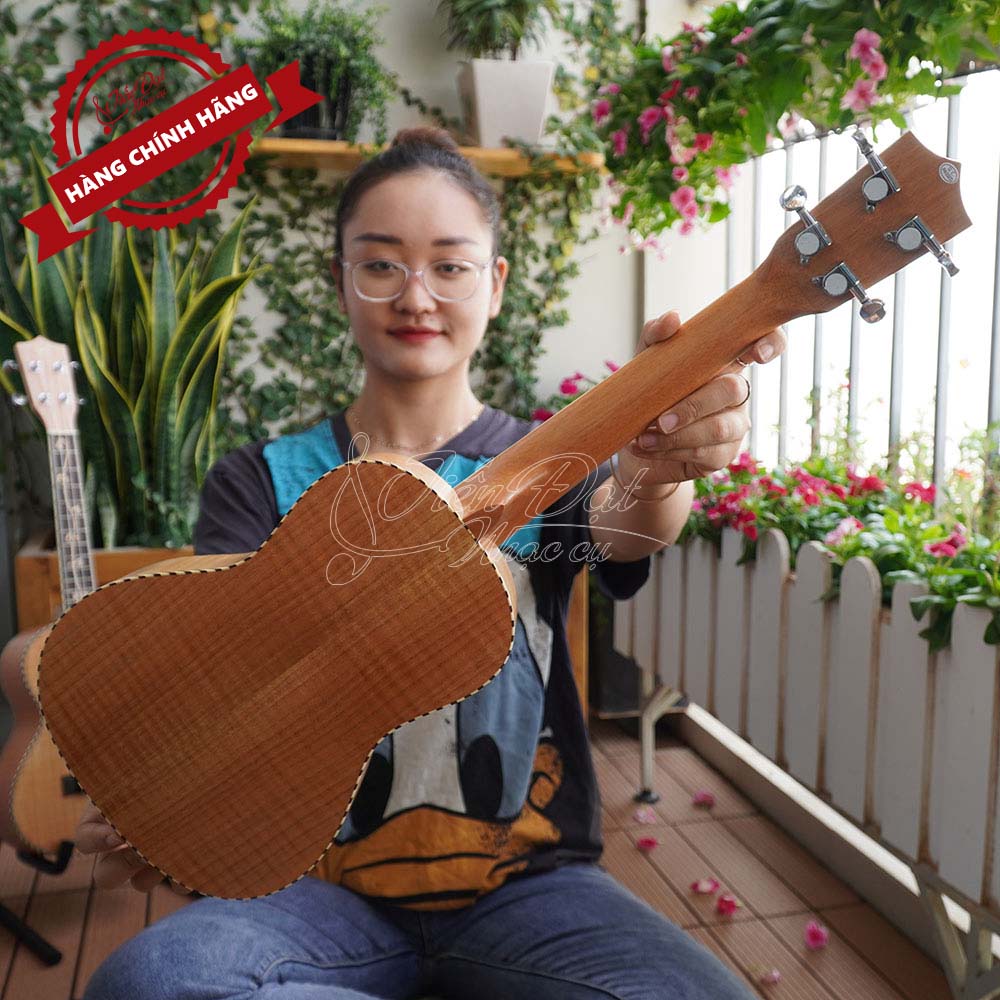 Đàn Ukulele Concert Chard U-24H, Mặt Đàn Gỗ Cây Thích, Họa Tiết Tỉ Mỉ - Hàng Chính Hãng