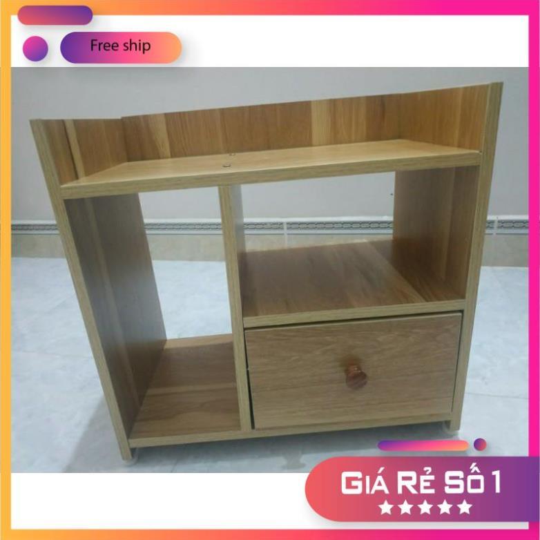 Tủ, Kệ Để Đầu Giường Vuông Ngăn Kéo Màu Gỗ 40 x 26 x 32.5cm
