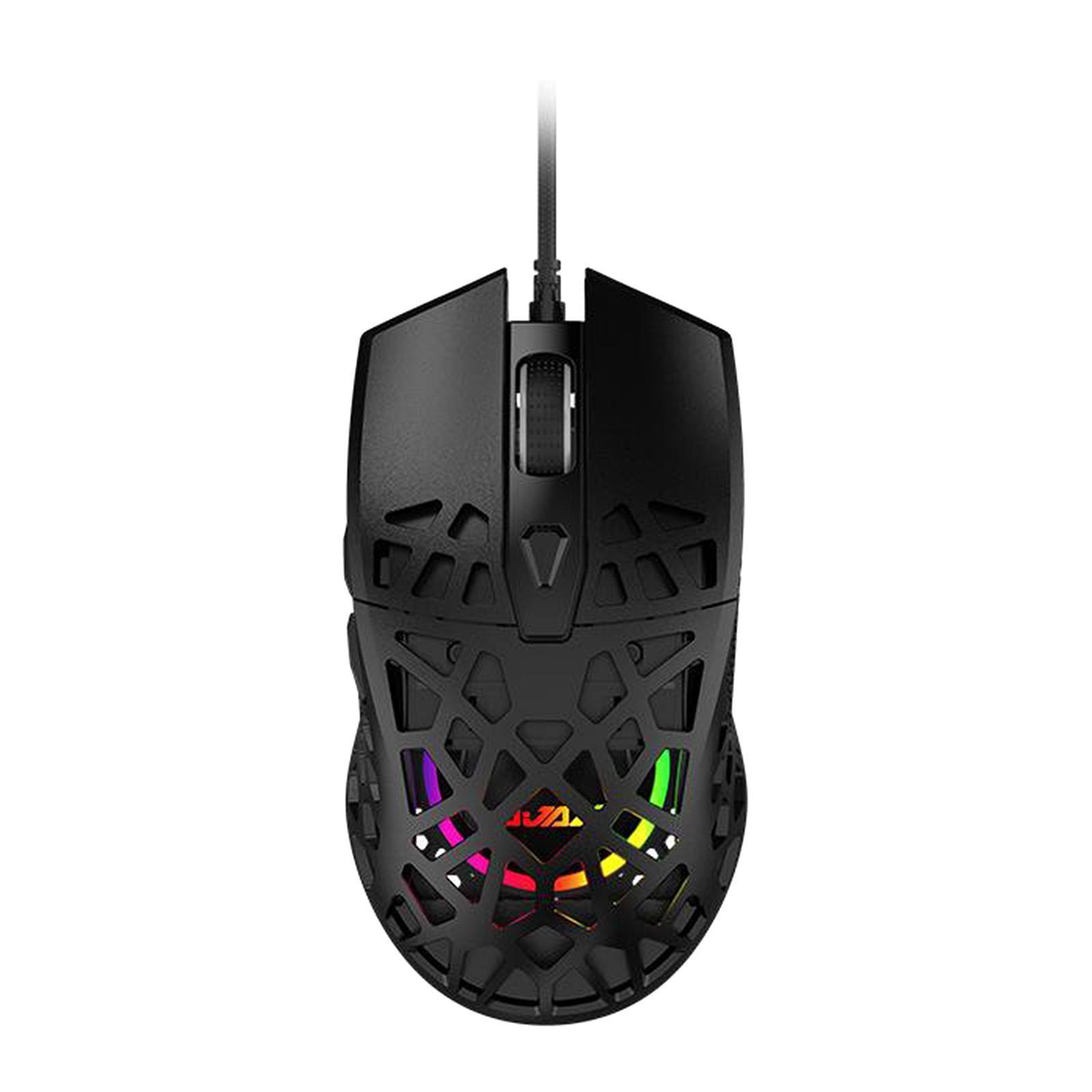 Ultralight RGB Gaming Mouse Wired Honeycomb Design for Computer