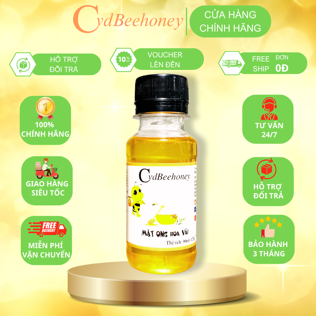 Mật Ong Nguyên Chất Hoa Vải Cvdbeheoney loại 90ml