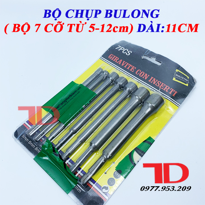 Chụp Bulong cho máy bắn vít, khoan size từ 5mm đến 12mm dài 11cm