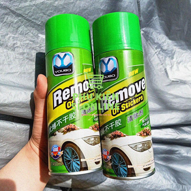 Chai xịt tẩy keo nhờn ,ô tô , xe máy đa năng 450ml làm sạch các loại keo ,nhựa đường ,dầu mỡ dính trên mặt sơn xe