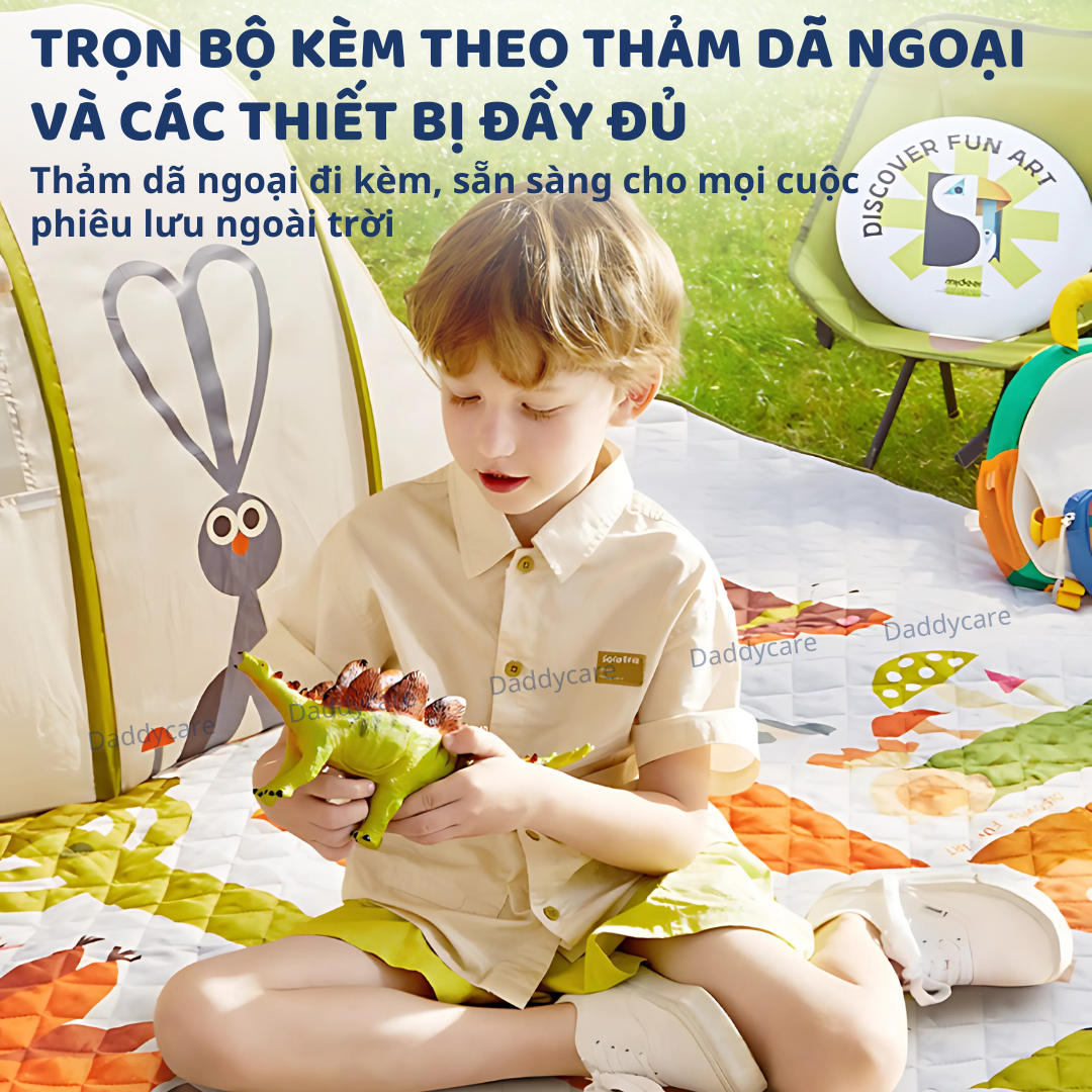 Lều vải cho bé cắm trại kèm thảm dã ngoại chống thấm nước Mideer Deer Camp Party