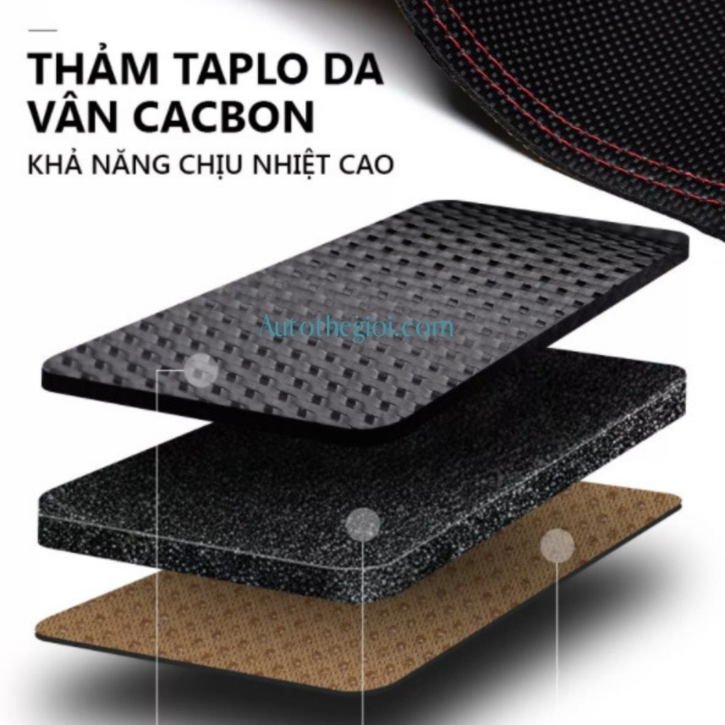 Thảm taplo Huyndai Sonata, thảm chống nóng taplo Sonata chất liệu da vân cabon