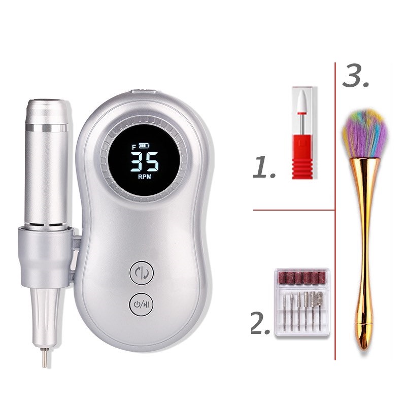 Máy mài móng tích điện mini sạc pin usb làm nail chuyên nghiệp