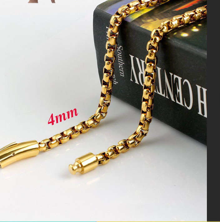 Dây chuyền nam kiểu bông dừa khít 4mm khóa gài vip sáng đẹp bền màu đem lại đẳng cấp phong độ cho người đeo