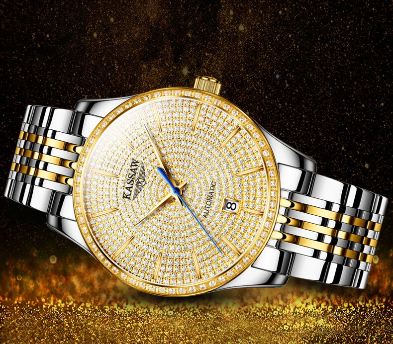 Đồng hồ nam chính hãng KASSAW K878-2 Kính sapphire ,chống xước,Chống nước 50m,Bảo hành 24 tháng,Máy cơ ,Dây da Kim loại Thép không gỉ 316L