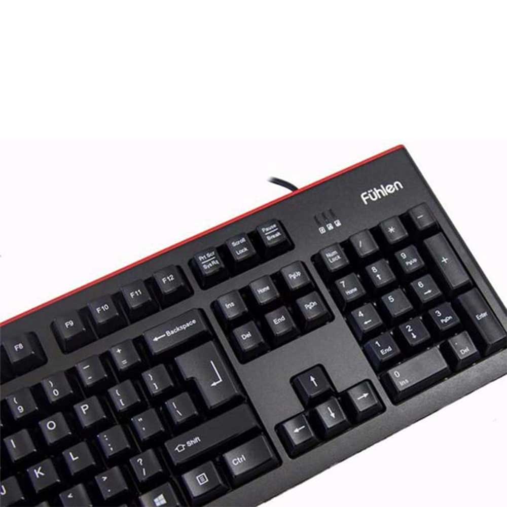 Combo Gaming Bàn Phím Fuhlen L500s và Chuột Fulen L102 Đỏ - Bộ Game Net Giá Rẻ- Hàng Chính Hãng