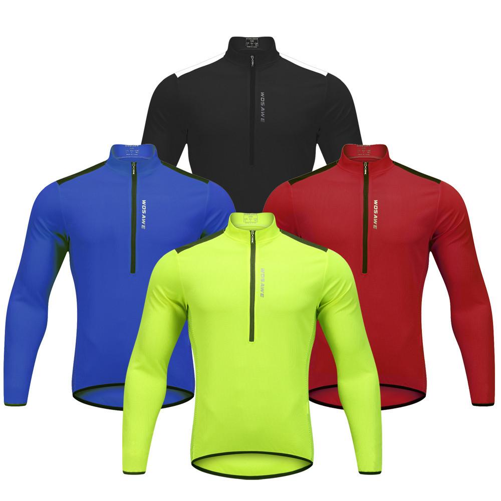 WOSAWE Phản Quang Đi Xe Đạp Áo Nam Dài Tay Maillot Xuống Dốc Xe Đạp Quần Áo Ropa Ciclismo Áo Sơ Mi Chặt Xe Đạp MTB Jersey Color: BL248-O Size: EU M