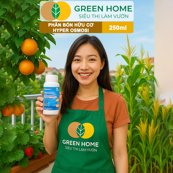 Phân Bón Hữu Cơ Hyper OSMOSI GreenHome, Chai 250ml, Thấm Sâu Nhanh, Tăng Hiệu Quả Hấp Thụ Dinh Dưỡng