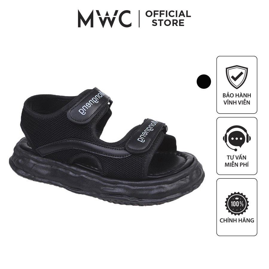 Giày Sandal Nữ MWC 2943 - Sandal Đế Bánh Mì 4p Siêu Hack Dáng 2 Quai Ngang Lót Dán Thời Trang Đi Học Đi Làm