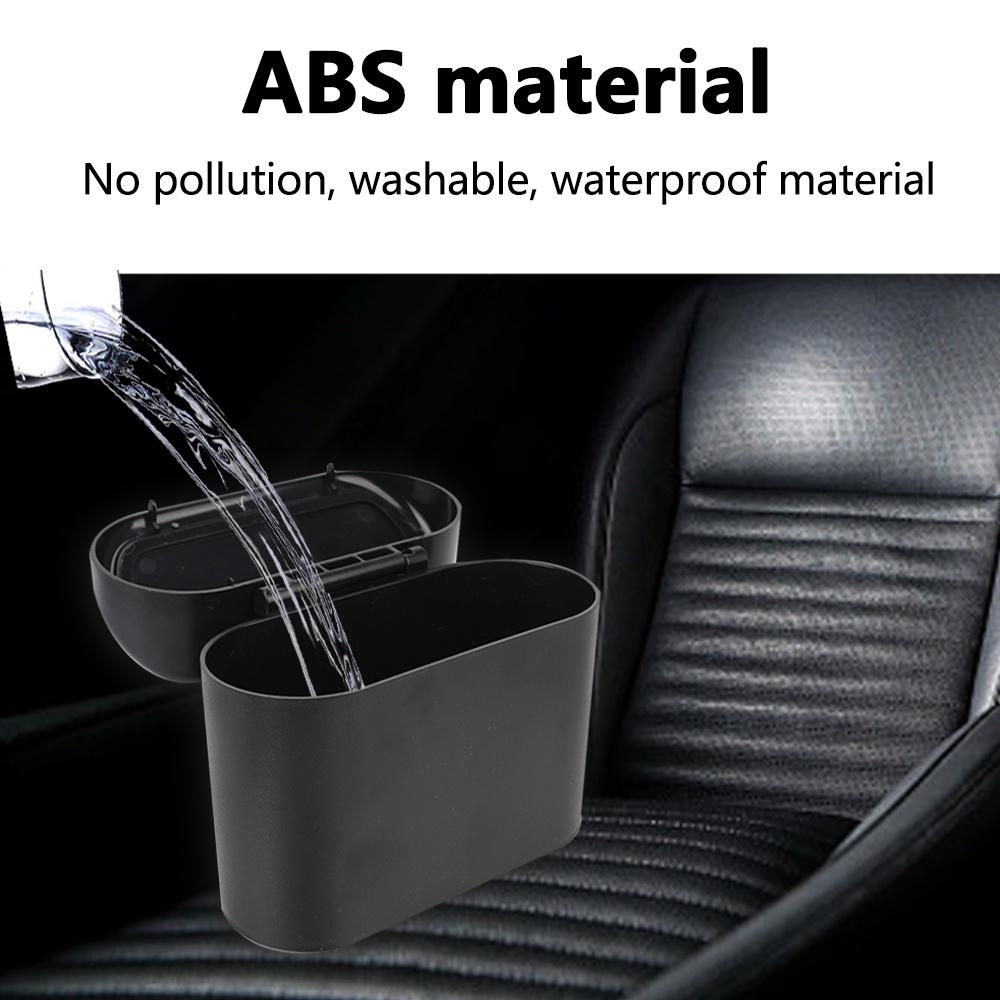 Hộp đựng rác bằng ABS màu đen có thể treo trong xe hơi
