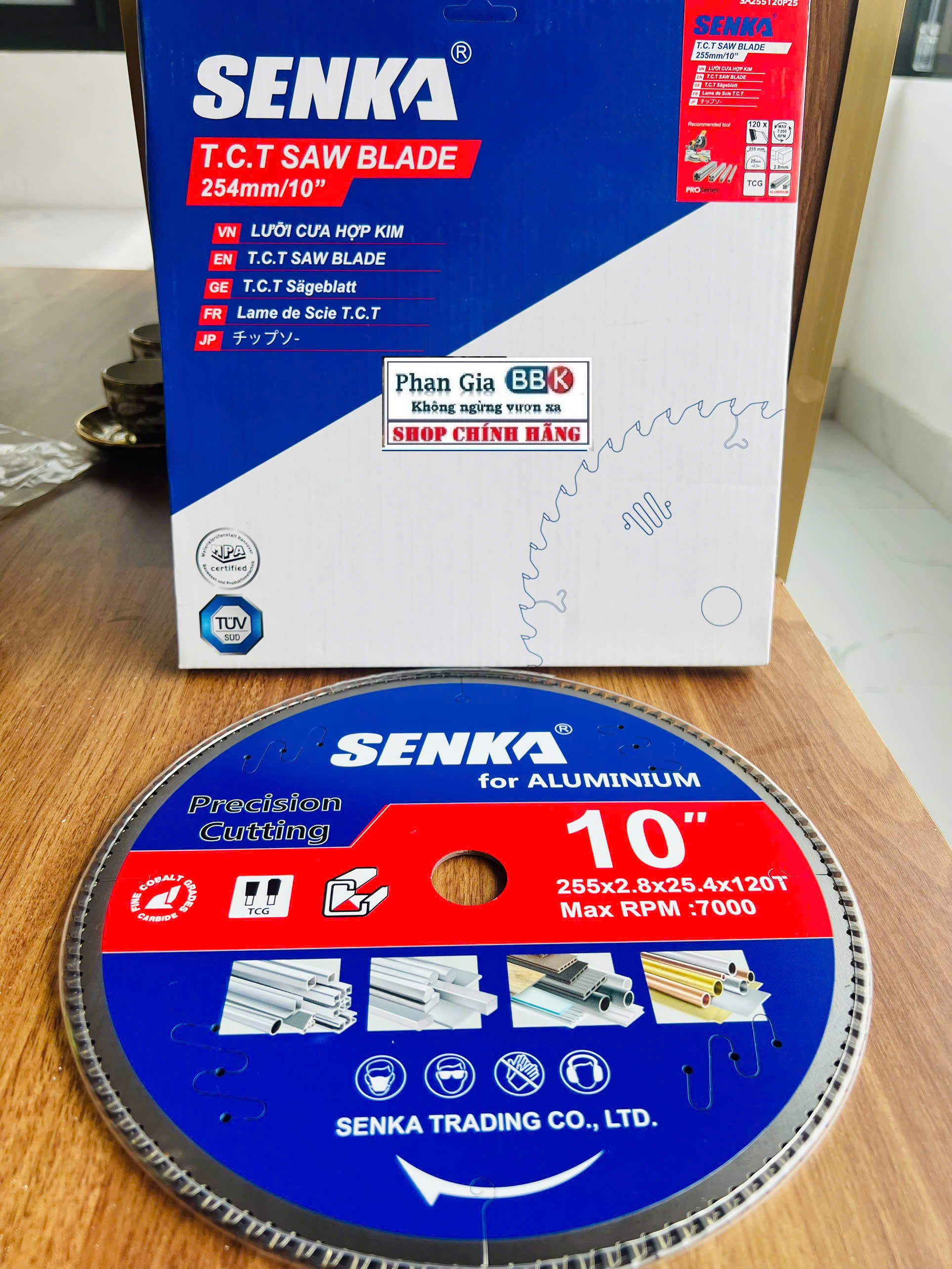 Lưỡi cắt nhôm hợp kim SENKA 255 - 305 120 răng Made in Germany - Hàng chính hãng
