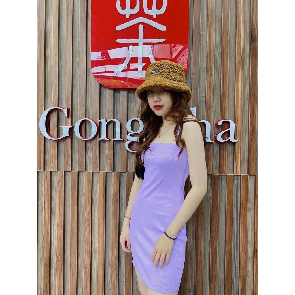 ĐẦM NỮ THUN CO GIÃN ÔM BODY HAI DÂY MẢNH BASIC TRƠN KIỂU HÀN QUỐC HOT GIRL BASIC TRƠN 05
