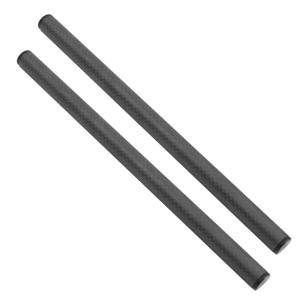2 Pair Carbon Fiber Rods 10’’/12’’ for 15mm Rail Support System Follow Focus