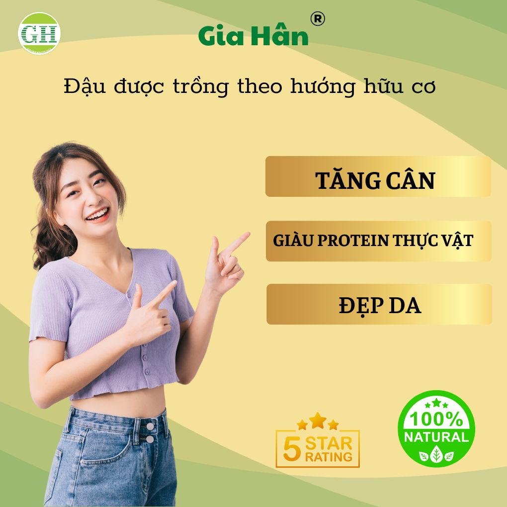 Hình ảnh Bột 5 loại đậu tăng cân - tăng vòng 1 - đẹp da ( 400g ) GIAHAN FOOD giúp. Bột 5 thứ đậu, đậu đen xanh lòng,đậu đỏ,đậu xanh và gạo lứt