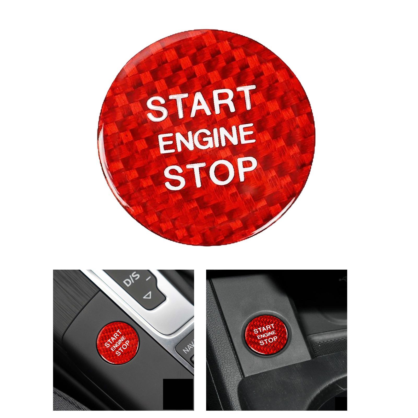 Engine Start Stop Button Trim Cover Sticker Fits for  A3 A4 A5 A6 Q5 Q7