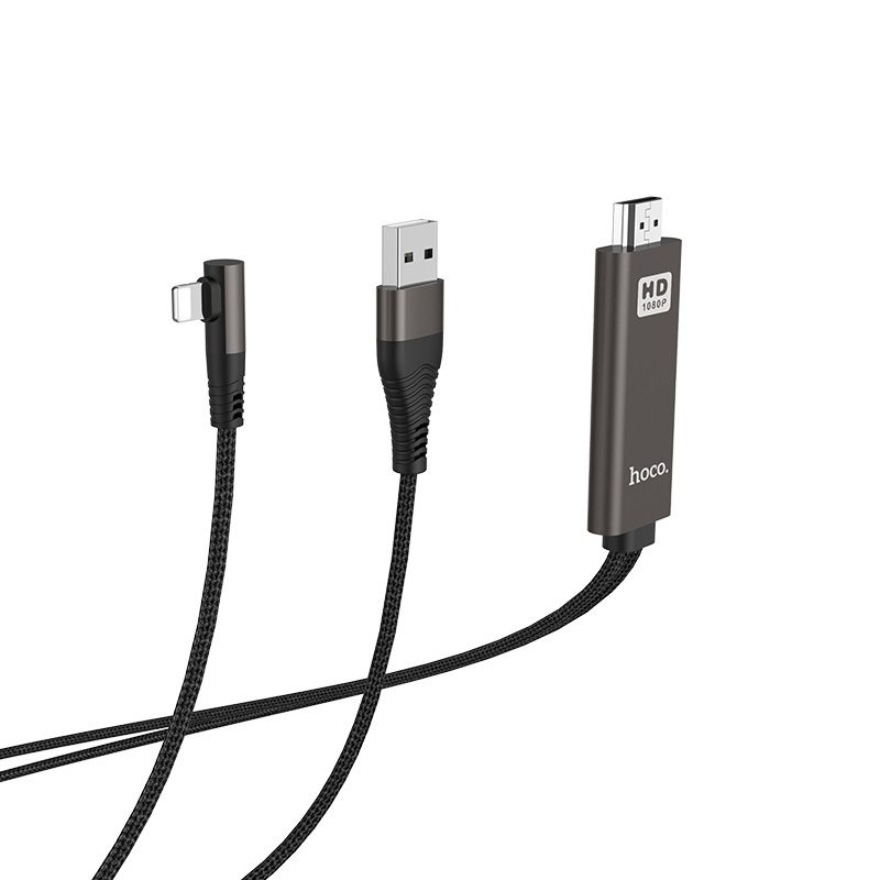 CÁP HDMI IPHONE HOCO UA14 - DÀI 2.0M - MÀU ĐEN - HÀNG CHÍNH HÃNG