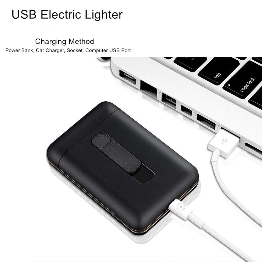 Hộp Di Động Cho 20 Điếu Điếu Với Bật Lửa Sạc USB(màu xanh lá cây)