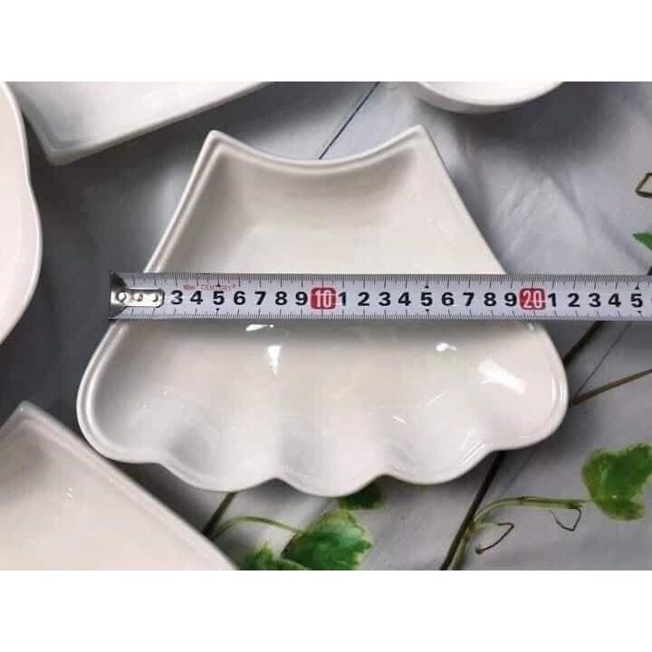 Sét bộ bát đĩa Hoa mặt trời sứ trắng cao cấp size đường kính 53,5cm