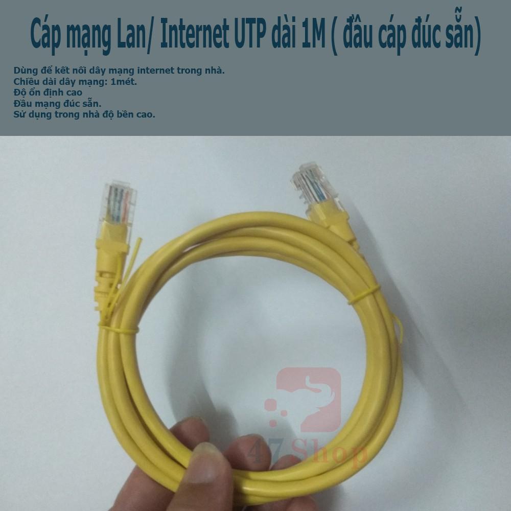 Cáp Mạng Đúc CAT5e Dài 1M Bấm Sẵn Hai Đầu